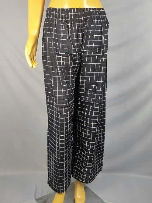 Black Check Print Plazzo